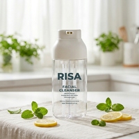 Flacon cosmétique en PET de 200 ml à double compartiment et double pompe, nouvelle conception, pour la coloration des cheveux, le shampoing et les soins de la peau