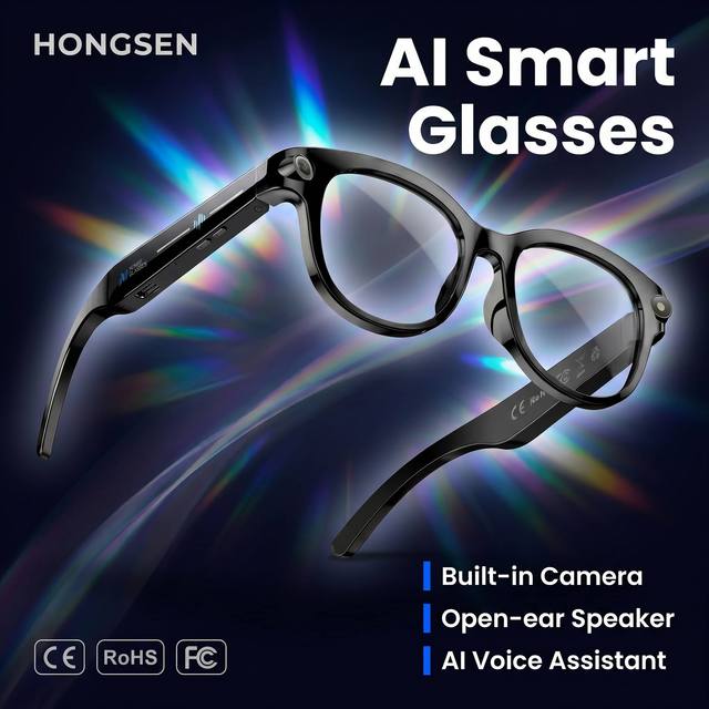 Smart Glasses AI Translation Waterproof IP67 8MP Camera Auto Focus 1080P Video Touch/Voice/App Control Men's Sunglasses