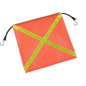Orange Red Custom Color Shape Portable Hanging Style Truck Use Vehicle Whip Polyester Fabric Traffic Safety <b>Flag</b> - Product Image 1