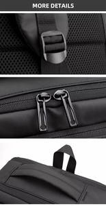 Sac à dos d'affaires pour homme, simple, imperméable, avec chargement USB, compartiment pour ordinateur portable, logo personnalisé - Product Image 5