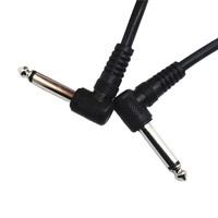 Câble de guitare mâle à angle droit 1/4 "Câble de microphone TRS 6.35mm