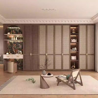 Armoire de chambre moderne de luxe avec porte coulissante en verre réglable, écologique, grande capacité, garantie 5 ans, idéale pour salle de sport, villa, salon