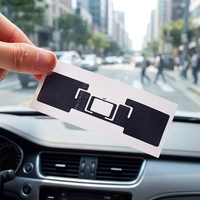Étiquette RFID UHF personnalisée pour pare-brise de voiture, lecture longue portée, suivi des véhicules, autocollants RFID UHF pour pare-brise