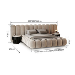Итальянский дизайн, современная роскошная электрическая кровать размера «King-Size», мебель Фошань, металлический каркас для главной спальни, мебель для виллы в кобуре - Product Image 6