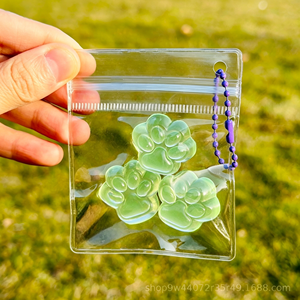 Mini porte-clés anti-stress en caoutchouc thermoplastique souple en forme de patte, transparent et ultra-clair, super stylé, jouet ludique - Product Image 2