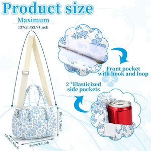 Sac isotherme matelassé chic, sac à bandoulière imperméable, sac isotherme avec bandoulière - Product Image 2