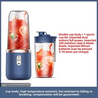 Presse-agrumes manuel portable en acier inoxydable durable de haute qualité 400 ml pour fruits et légumes, petit gobelet en plastique PC, lavage à la main, usage domestique