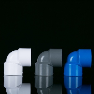 Raccords de tuyauterie en plastique <span class=keywords><strong>PVC</strong></span> pour alimentation en eau, coudes à 90 degrés à filetage complet norme britannique BSPT, tête hexagonale - Product Image 3