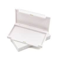 Boîte d'emballage de cils rectangle blanc en plastique avec boucle magnétique