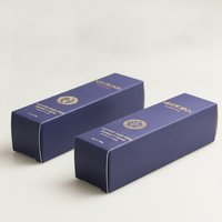 Kotak Kosmetik Kertas Kraft Kustom Tanpa Lapisan dengan Penutup Lipat untuk Produk Kecantikan