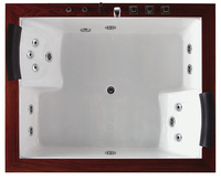 Fabrik Direkt verkauf 2-Personen-Acryl Indoor Spa Badewanne Drop-In Holz oberfläche Outdoor Whirlpool Pool