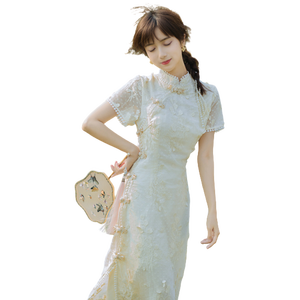 Ropa Tradicional China Retro, <span class=keywords><strong>Cheongsam</strong></span> Mejorado para Niñas, Vestidos Largos para Mujer de Talla Grande, Qipao Elegante de Fábrica - Product Image 1