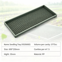 Plateau de semis de riz 60*30CM, bac de pépinière pour machine de repiquage, plateau agricole en PP à fond plat pour la culture du riz paddy
