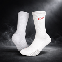 Chaussettes de sport personnalisées avec logo brodé, chaussettes de basketball personnalisées pour hommes, chaussettes rembourrées
