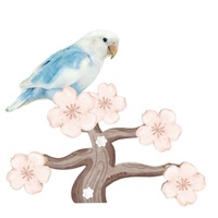 Perchoir en bois pour perroquet, structure d'escalade multi-niveaux, jouets pour oiseaux, décoration de cage pour calopsit, perruche, agapornis, fleur de cerisier