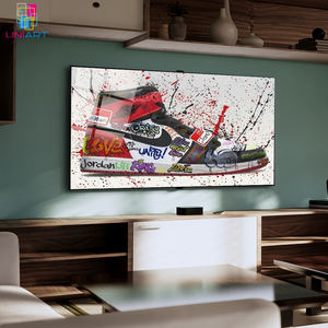 UNIART Pop No Frame Toile Mur Art <span class=keywords><strong>Jordan</strong></span> Air Moderne Chambre Décor <span class=keywords><strong>Rouge</strong></span> <span class=keywords><strong>Haut</strong></span> Décor À La Maison Salle De Bains Décor Hypebeast Sans Cadre - Product Image 2