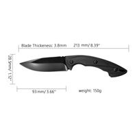 Couteau de chasse de qualité industrielle TYPHON avec lame fixe, durable et sûr pour les utilisateurs professionnels de plein air, couteaux de haute qualité
