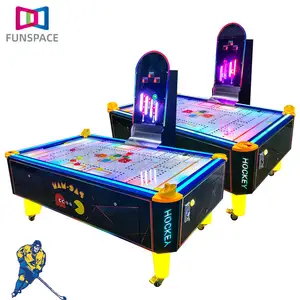 Double joueurs d'intérieur, Surface glissante en cristal liquide, Hockey à Air, Machine de jeu d'arcade de Hockey plat personnalisée