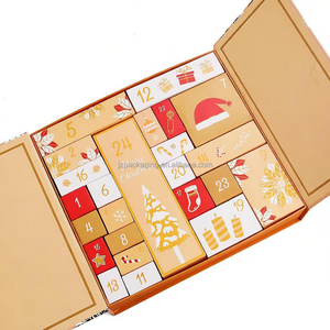 Factory Wholesale Advent Calendar Gift Packaging Christmas Calendario De Adviento 24 Day Advent Calender Box