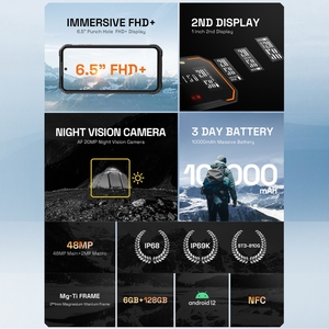 โทรศัพท์มือถือ IIIF150 <span class=keywords><strong>B1</strong></span> Pro รุ่นทนทาน มองเห็นในเวลากลางคืน 6GB+128GB มาตรฐาน IP68/IP69K หน้าจอ 6.5 นิ้ว ระบบปฏิบัติการ Android 12 ชิปประมวลผล MediaTek Helio G37 โทรศัพท์มือถือ IIIF150 <span class=keywords><strong>B1</strong></span> Pro - Product Image 4