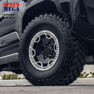Jantes en alliage léger Speed Mega Matte Bronze style Beadlock 6 trous pour camion tout-terrain, SUV, 4x4, et Rock Crawling - Product Image 6