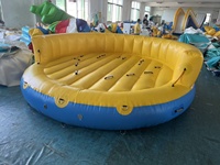ZHENGKU Tube gonflable robuste remorquable, Canapé gonflable, Tube banane, Bateau Disco UFO pour 6 passagers pour sports nautiques