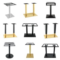 Pieds de table en fonte robustes, base de mobilier industriel pour usage commercial, pieds de bureau en métal massif rustique, piédestal en fer