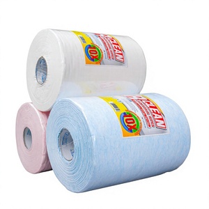 Vietnam Factory <b>Industrial</b> <b>Wipes</b> Roll Non Woven Cleanroom Eco-Friendly Krclean 30x30cm 320 Sheets White Furniture Cleaning - Product Image 1
