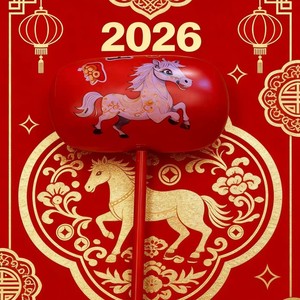 Globo Inflable de Juguete con Forma de Caballo, Año del Caballo 2026, Plástico Rojo, para Cumpleaños, Campamentos, Festivales, Juegos en Interiores y Exteriores - Product Image 1