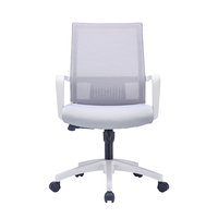 Chaise de bureau Guangzhou réglable en hauteur, dossier mi-hauteur en maille, pivotante à 360 degrés, chaise d'ordinateur