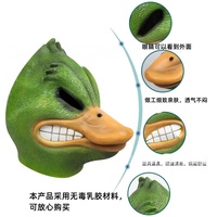 Angry Duck Cartoon Animal Halloween Cosplay Latex Mask Funny Party Headset