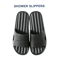 Chaussons de douche antidérapants en EVA souple à bout ouvert pour hommes et femmes, grandes tailles, été, maison, salle de bain, piscine, hôtel