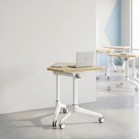 Table de conférence modulaire réglable en forme d'éventail, durable et multi-places, pour usage commercial, bureaux et écoles