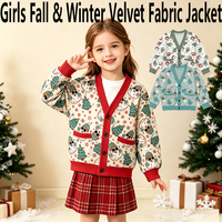 Ventes en gros de vêtements pour filles, ensembles ODM/OEM personnalisés, imprimés de Noël, manches longues, automne et hiver, tenues décontractées pour bébés filles, ensembles 2 pièces
