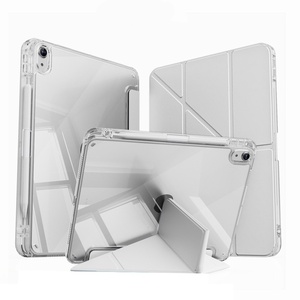 2025 tự động ngủ Wake Y gấp PU da rõ ràng PC trường hợp khó khăn TPU Tablet bìa cho <span class=keywords><strong>iPad</strong></span> <span class=keywords><strong>Pro</strong></span> 7 11 inch với Bút Chì Chủ - Product Image 2