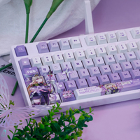 Capuchons de touches de clavier à thème de jeu Moria Ruruka, 120 touches, profil Cherry, clavier mécanique PBT, capuchons de touches personnalisables sur le thème de l'anime