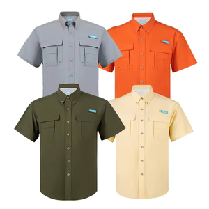Camisa de Pesca Personalizada con Botones, Unisex, UPF 50, para Exteriores, Tallas Grandes, Protección Anti-UV, Secado Rápido, Manga Corta, Camisas Tipo Pescador - Product Image 2