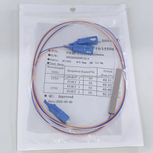 Nuevo Cable de Fibra Óptica PLC de 1M de Longitud con Revestimiento LSZH, Monomodo 1310/1550nm 1×2 1310/1550nm SC/UPC para Uso en Interiores - Product Image 2