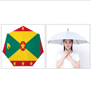Chapeau parapluie personnalisé à thème drapeau national de Guam en gel argenté, parapluie de tête portable pour les voyages en extérieur et les scénarios de travail sur le terrain - Product Image 3