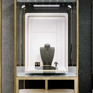 Vitrina de Exhibición de Joyería de Lujo Blanca de Alta Calidad, Diseño para Tienda de Joyería, Exhibición Personalizada - Product Image 6