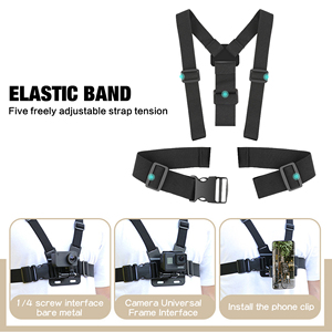 Correa de Pecho Elástica para Ciclismo al Aire Libre, Soporte para Cámaras de Acción, para Insta360 X6, GoPro Hero 13, <span class=keywords><strong>DJI</strong></span> <span class=keywords><strong>Osmo</strong></span> <span class=keywords><strong>6</strong></span> 5 4 - Product Image 5