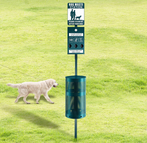 Estación de Desechos para Perros al Aire Libre, Contenedor de Basura para Excrementos, Compostador Séptico, Dispensador de Bolsas para Animales para Jardín y Parque - Product Image 1
