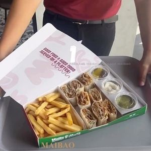 Boîte à emporter personnalisée pour la nourriture à emporter, boîte à shawarma, boîte à frites, emballage alimentaire jetable, boîtes à lunch - Product Image 1