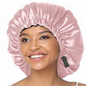 Gorro de Satén de Doble Capa para Mujer, Ajustable, con Protección de Seda para Cabello Rizado Natural, Venta Caliente, Directo de Fábrica - Product Image 2