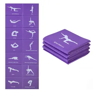 Tapis de yoga de voyage pliant antidérapant Tapis de fitness pliable pour salle de sport Facile à transporter en classe Plage Parc Voyage Pique-nique