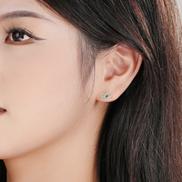 Vente en gros de boucles d'oreilles personnalisées en argent sterling BulkS925 Infinity Eight pour femmes boucles d'oreilles cœur éternel en zircone