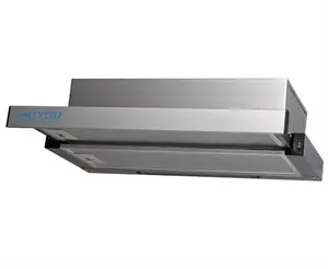 Downdraft built in slide out stainless steel frequency range hood big suction telescopic cooker hood for kitchen