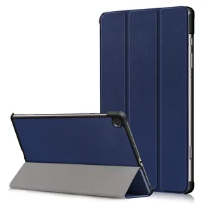 Sarung Tablet Lipat Tiga untuk Samsung Galaxy Tab S6 Lite 10.4, Sarung Tablet SM-P610 Penyangga SM-P615
