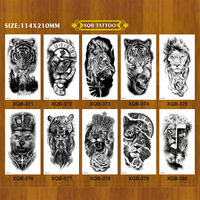 Autocollant de tatouage temporaire pour femmes et hommes, art corporel tendance, tatouage factice imperméable pour adultes