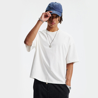 T-shirts en coton 100% lourd, surdimensionnés, de haute qualité, t-shirts vierges streetwear, t-shirts personnalisés avec logo, t-shirts courts et carrés pour hommes